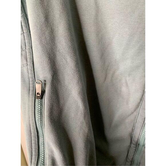 Athleta assymetrical moto jacket long sleeve blue women's size 1X - Picture 5 of 6